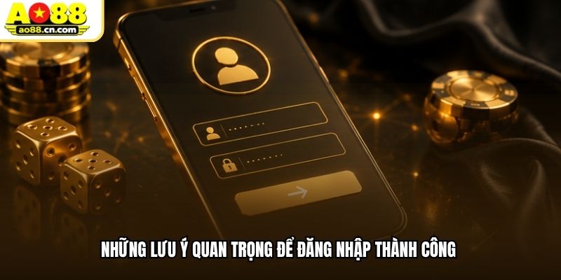 Những lưu ý quan trọng để đăng nhập thành công